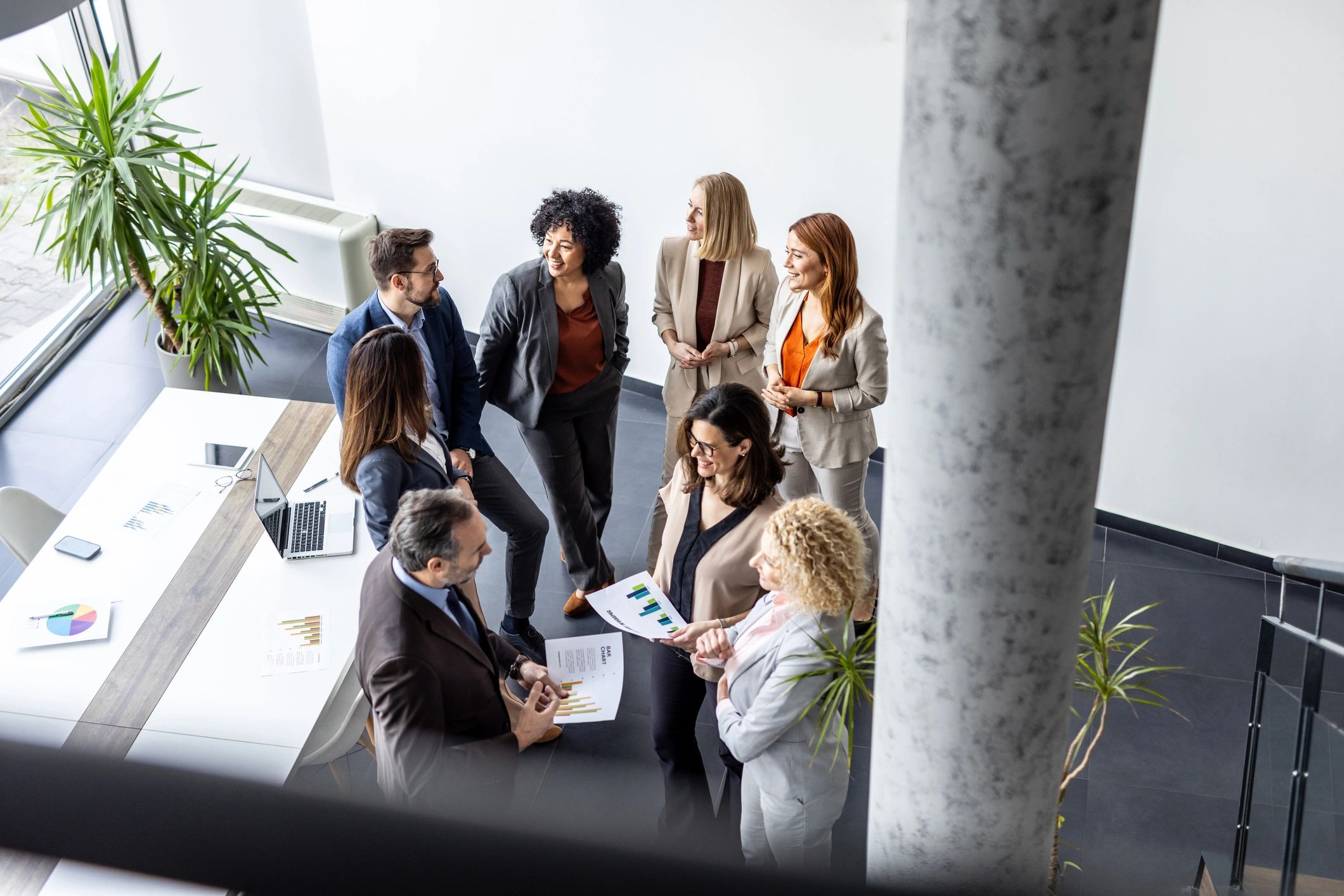 Group of professionals having a meeting.